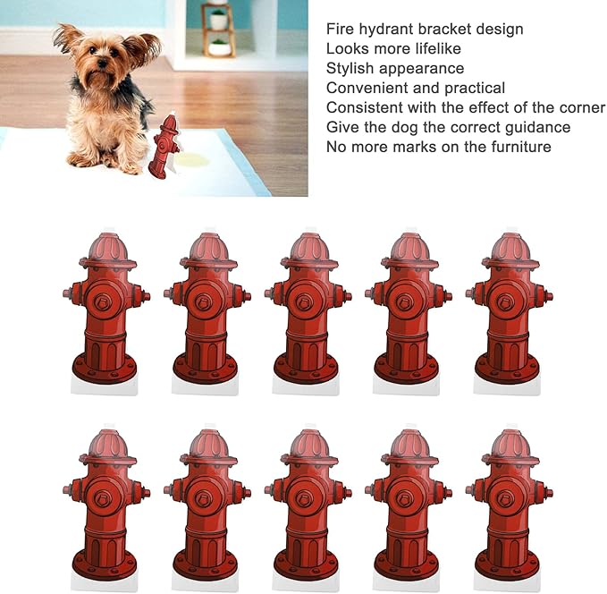 LIZEALUCKY Dog Pee Pad,10Pack Dog Pee Pad Trainer Paper Fire Hydrant Shaped Pet Diaper Pad Guide Pet Potty Guide for Dog Puppy