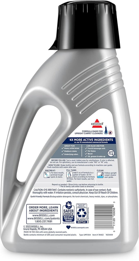 Bissell 78H63 Deep Clean Pro 4X Deep Cleaning Concentrated Carpet Shampoo,48 ounces - Silver,(Pack of 2)