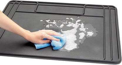 WeatherTech Single High Pet Feeding System w/Plastic Dog/Cat Bowls - 10" High Stand Dark Grey (PSH6410DGDG)