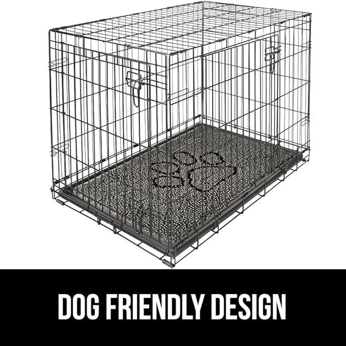 GORILLA GRIP SoakSTOPPER Dog Door Mat, 48x30 Machine Washable Rug Absorbent Doormat Captures Moisture Mud Dirt, Quick Dry Soft Chenille Entryway Rugs Indoor Entrance Mats for Dog Paws, Paw Grey