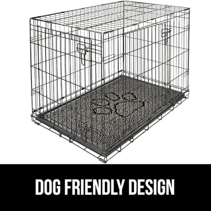 GORILLA GRIP SoakSTOPPER Dog Door Mat, 48x30 Machine Washable Rug Absorbent Doormat Captures Moisture Mud Dirt, Quick Dry Soft Chenille Entryway Rugs Indoor Entrance Mats for Dog Paws, Paw Grey