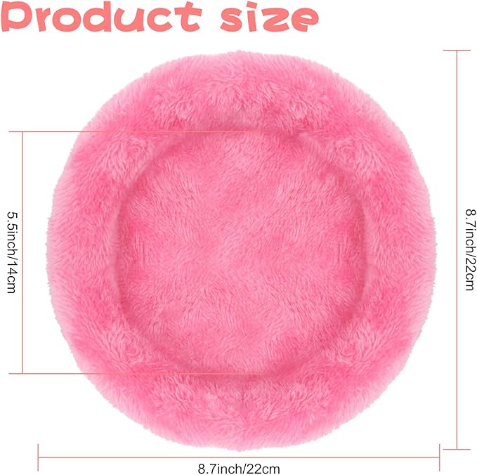 BWOGUE Hamster Bed,Round Velvet Warm Sleep Mat Pad for Hamster/Hedgehog/Squirrel/Guinea Pig/Rats and Other Small Animals