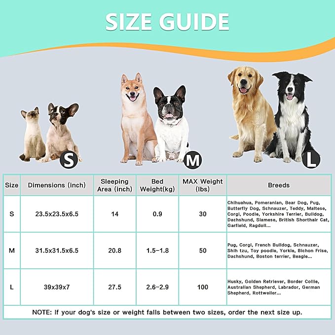 39 Inch Calming Dog Bed for Large Dogs, Round Anti-Anxiety Warm Bed, Soft Cozy Anti-Slip Donut Washable Pet Bed, Fits up to 100 lbs Pets