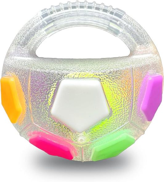 YoFellas Dog Toy Ball with Handle – Durable Squeaky Fetch Ball for Medium & Large Dogs, Floating Interactive Chew Toy for Water Play, Training & Outdoor Games