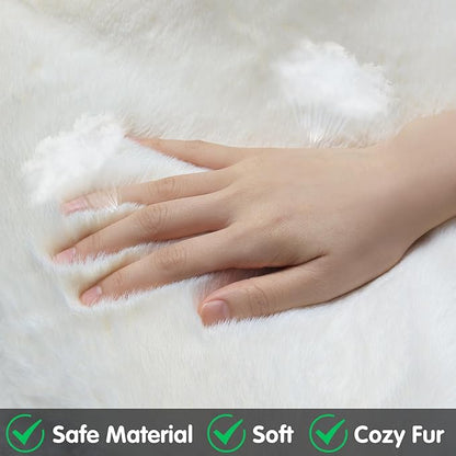 Dog Bed Mat Crate Pads for Dog Cages 24x17.7 Inch Washable Anti-Slip Dog Kennel Pad Soft Small Puppy Cage Cushion Liner, Beige