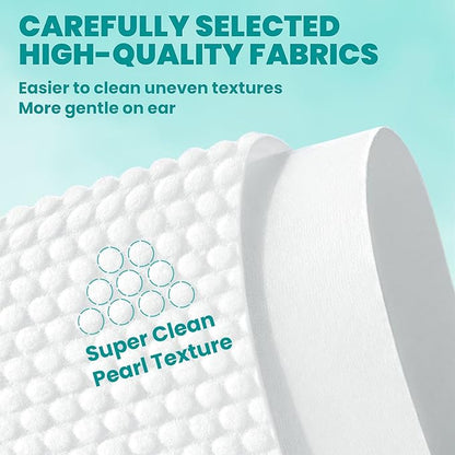 Ear Cleaner Finger Wipes 120 Counts, Dog Ear Cleaner, Grooming Kit Care for Dogs and Cats, Soft & Easy Otic Cleaning Pads, Remove Wax, Dirt & Stop Smelly, Itchy, Non-Irritating, Unscented