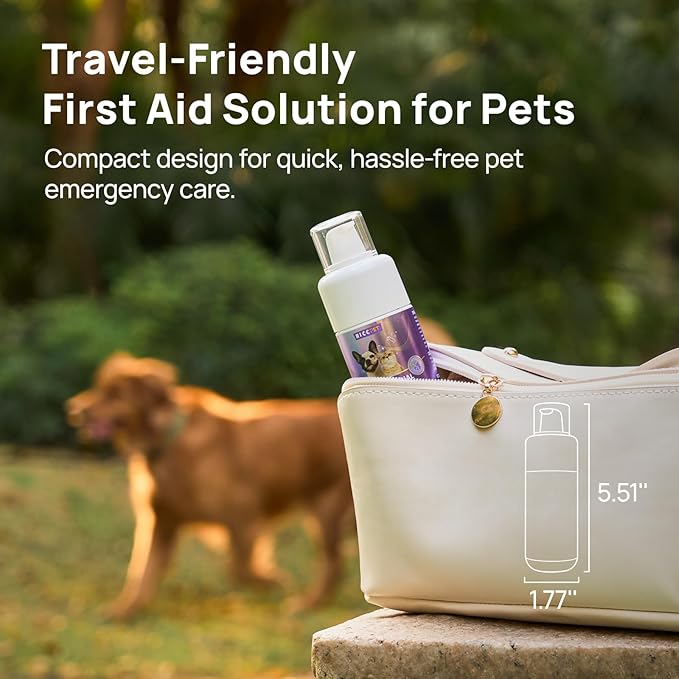 HICC PET Dog Wound Care Hydro Gel, Heals Wounds, Hot Spot Treatment for Dogs, Soothes Inflammation, Prevents Infection, Treats Bites, Scratches & Skin Ulcers, Cat Horse Wound Care Solution, 3.4 Ounces
