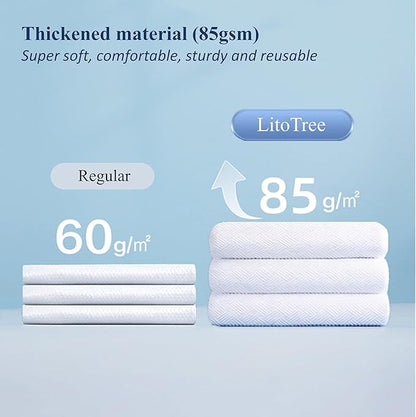 Disposable Bath Towels, Size 55" x 27.5", Ultra Soft, Quick Dry Thickened Body Towels, Camping Towel, Disposable Towels for Travel Beach Gym Sauna Spa, Travel Towels, Pet Towel (2)