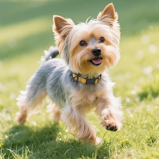 Joytale Reflective Dog Collar, Soft Neoprene Padded, Metal D-Ring, Nylon Pet Collar Adjustable for Puppy and Small Dogs, Khaki, XS