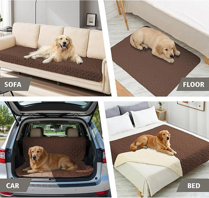 Ameritex Pet Bed Cover Dog Bed Blanket for Sofa and Furniture Waterproof New Pattern Design (30x70 Inch, Chocolate)