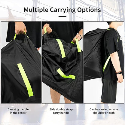 Car Seat Bag for Airplane Travel,Durable Padded Cover with Green Shoulder Straps, Fits All Car Seats, Includes 2 Luggage Tags, Waterproof Travel Bag for Air Travel