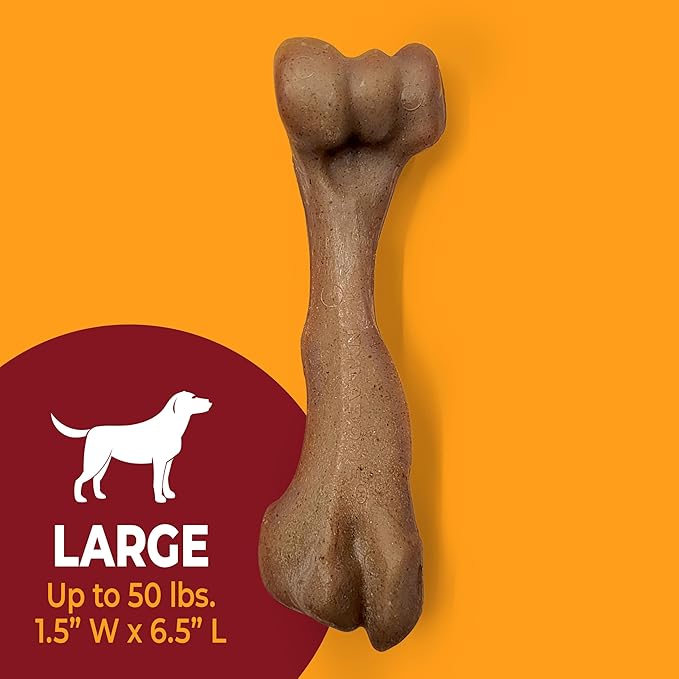 Nylabone Femur Bone Strong Chew Toy for Dogs Made with Real Bison & Venison, Durable Dog Chew Bones for Aggressive Chewers, Long-Lasting Flavor Keeps Dogs Busy, Large Dog Toys - Up to 50 lbs, 1 Count
