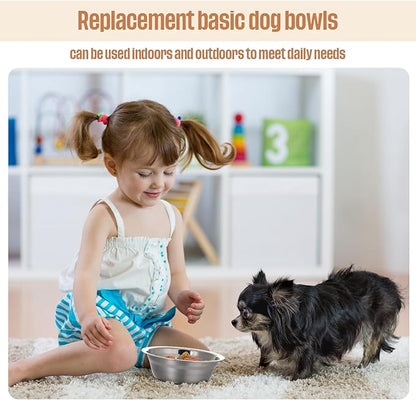 Zhehao 30 Pcs Stainless Steel Dog Bowls Bulk Metal Dog Food and Water Container Replacement Lightweight Pet Bowl for Cage Kennel and Crate(16 oz)