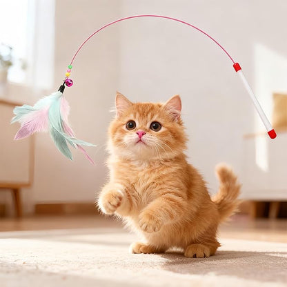 Cat Tunnel Tube Toys 3 Way Collapsible, Interactive Play Tube with Hanging Ball, Cat Tunnels for Indoor Cats, Cat Play Tunnel with Peek Hole for Kitty, Kitten, Rabbit, Puppy