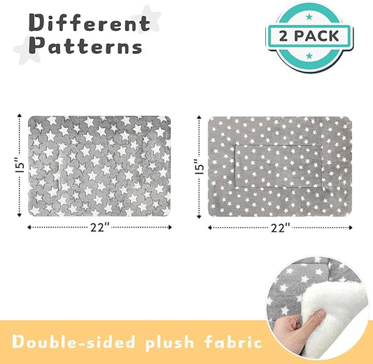 2 Pack Cat Blanket for Indoor Cats Ultra Soft and Warm Calming Cat Bed Fleece Pet Mat for Anxiety and Stress Washable Kitten Blanket