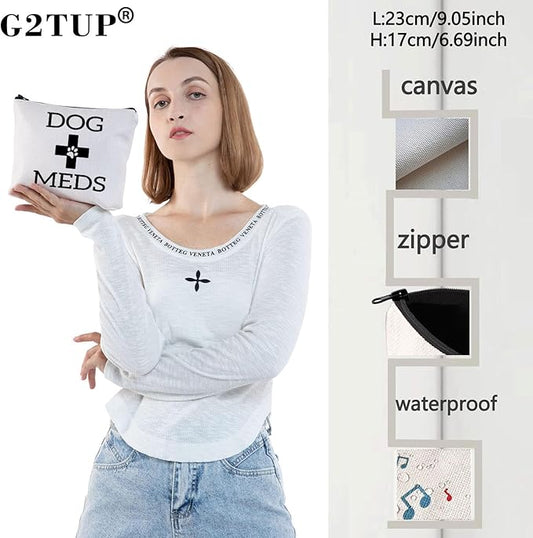 G2TUP Dog Medicine Bag - Vet Tech Gifts, Dog Essentials Storage for Travel, Camping, Car Emergency