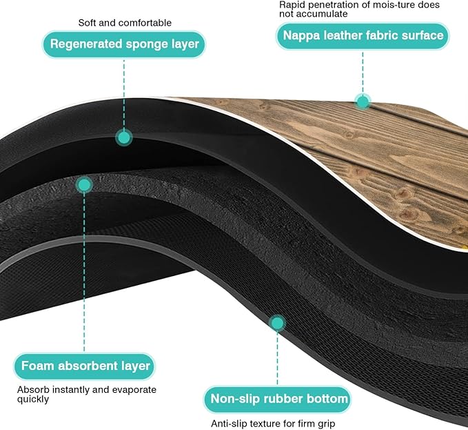 Dog Food Mats for Floors Absorbent, Cat Food Mat - Pet Cat Feeding Mat Quick Dry, Dog Bowl Mats for Water, Pet Supplies Feeding Placemat 12" x 20" Wood Grain Sunflower