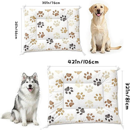 Dog Cat Bed Mat Ultra Soft Fluffy Pet Bed Washable Fashion Dog Crate Beds Comfy Comfy Pet Sleeping Pad Suitable for Pet Raised Bed(42"x32",Woof)