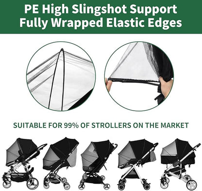 DUOMI 2-in-1 Stroller Sun Shade and Mosquito Net Cover - Universal Breathable Baby Cover With Two-Way Zipper for Extender