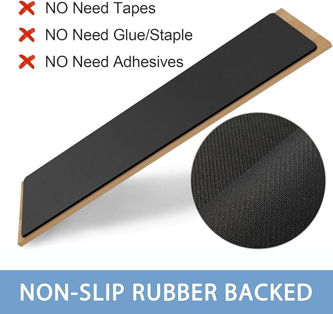 Stair Runners for Wooden Steps Non Slip, Absorbing Black Stair Treads Stair Rugs for Pet, Kids and Elderly, Reusable Carpet Step Pads Stair Mats Set of 15