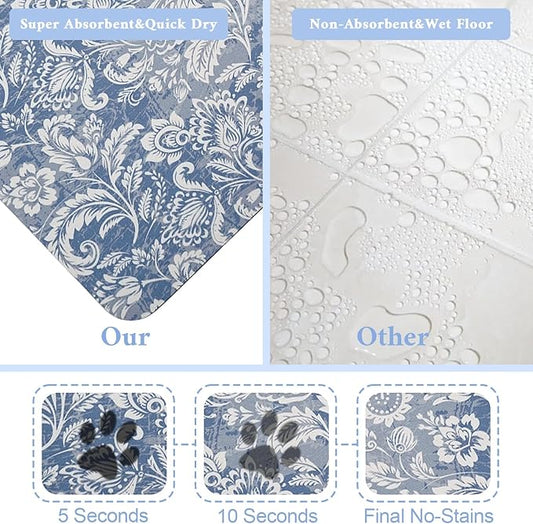 Dog Food Mat for Floors Waterproof Pet Placemat Cat Feeding Bowls Mats for Food and Water, Eco-Friendly Dog Accessories Diatomite Pets Supplies 17" X 30"
