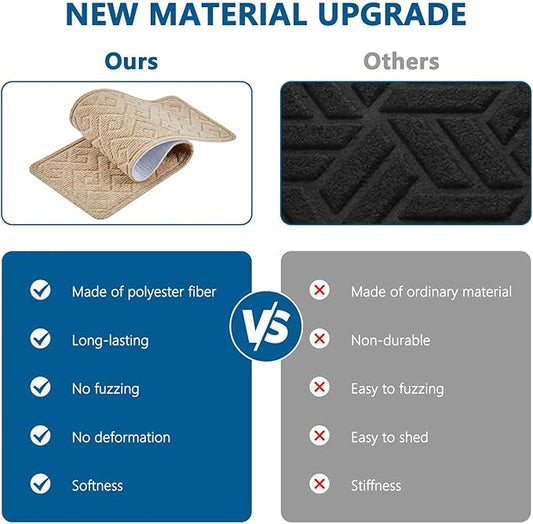 Stair Treads for Wooden Steps Indoor, 15 Pack 8" X 30" Non Slip Carpet Stair Treads with Reusable Adhesive for Kids Elders and Dogs, Surface Polyester TPR Backing Stair Rugs