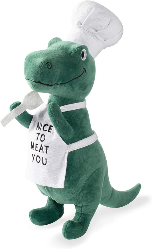 Fringe Studio Plush Pet Toy with Squeaker, King of The Grill (289624), Multicolor Large