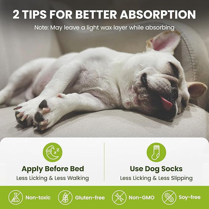 (2.1 oz*2) Lick-Safe Dog Paw & Nose Balm with Coconut Oil | Winter Road Salt & Cold Pavement Protector | All-Natural Moisturizer & Soother for Dry, Cracked Pads & Snout, Nose Butter for Bulldogs