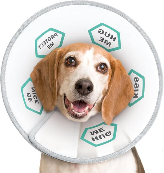 Supet Dog Cone Collar After Surgery to Stop Licking: Adjustable Recovery Elizabeth Collar Alternative for Large Medium Small Dogs, Plastic Pet Head Neck Cone (XL)