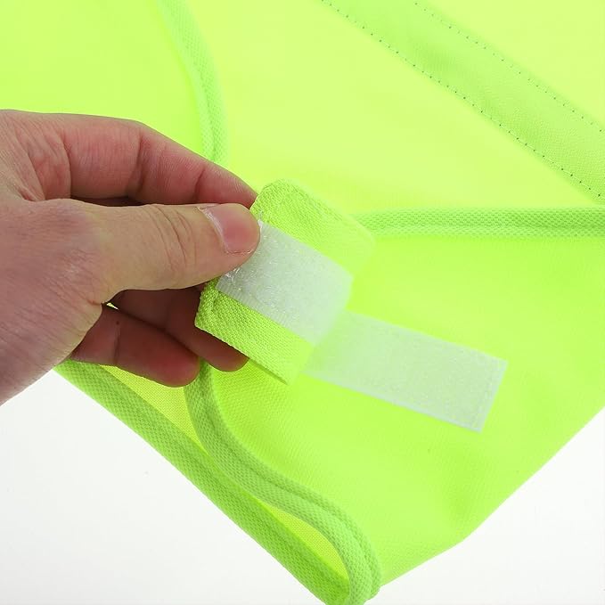 POPETPOP Dog Reflective Safety Vest for Night Outdoor Use - High Visibility Breathable Summer Clothes for Small Dogs Walking Running Hiking (Fluorescent Yellow-S)