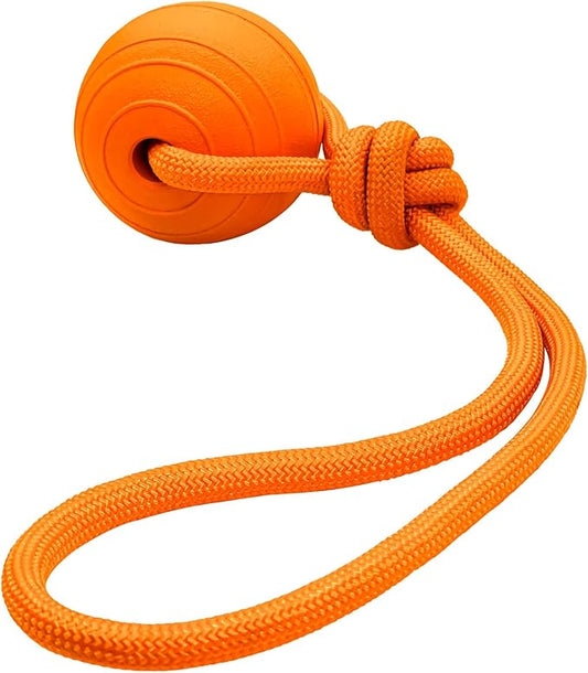 Floating Foam Dog Ball On a Rope Dog Toy, Tug Ball Toy for Small Medium Large Dogs
