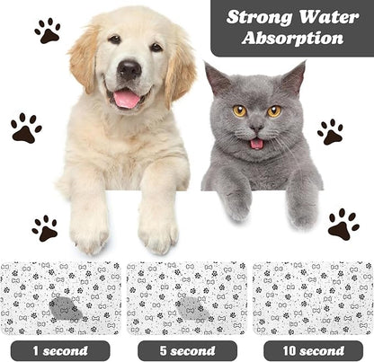 Dog Food Mats,Cat Absorbent Water Bowl Feeding Mats Pet Placemats for Food and Water Spot 12 * 20 inch