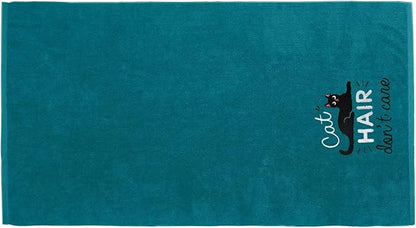 DAN RIVER Dog Towel - Pack of 1, 100% Cotton, 20x40, Ultra Soft 450 GSM, Super Absorbent & Quick Drying Towel for Dogs, Cats, and Other Pets, Teal.