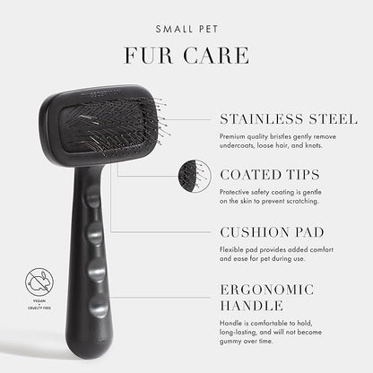 Tweezerman Dog and Cat Slicker Brush for Pets, Grooming Brush with Coated Bristles to Prevent Scratching and Ergonomic Handle