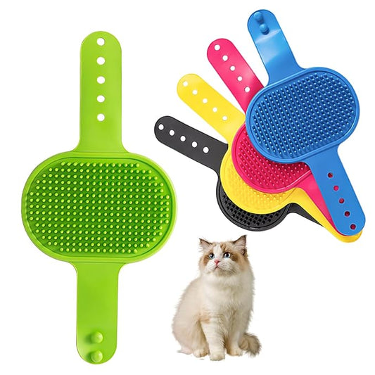 5 Pcs Dog Bath Brush, Silicone Dogs Brushes, Cat Corner Scratcher,2-in-1 Self-Groomer, Adjustable Silicone Pet Grooming Tool, Grooming Soothing Massage Brushes Dog Hair for Indoor Cats & Dogs