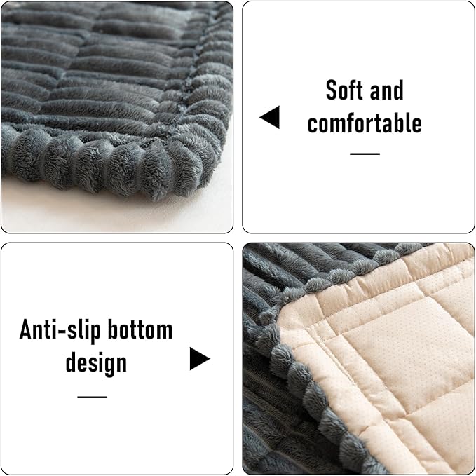 LiveGo Pet Couch Cover Dogs Washable Non-Slip Couch Protector Pet Friendly Dog Mat for Couches and Sofas (Dark Gray, 90x210 cm / 35.4x82.67 in)