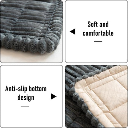 LiveGo Pet Couch Cover Dogs Washable Non-Slip Couch Protector Pet Friendly Dog Mat for Couches and Sofas (Dark Gray, 90x210 cm / 35.4x82.67 in)