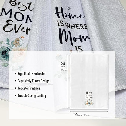 Funny Joked Dish Cloths,Hand Towels For Mom From Daughter,Microfiber Bar Dishcloth,Absorbent Tea Rags,Floral Mama Birthday Gift, Happy Mother'S Day Kitchen Towel DéCor,Gifts For Best Mami On Christmas