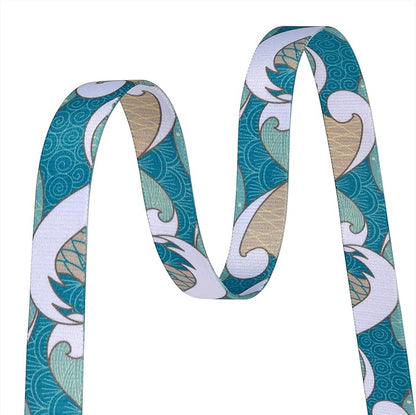 Dog Collar with Bohemia Floral Tribal Geometric Patterns - Soft Ethnic Style Collar Adjustable for Small Medium Large Dogs(Sea Wave,L)