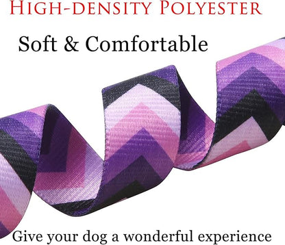 Dog Collar with Bohemia Floral Tribal Geometric Patterns - Soft Ethnic Style Collar Adjustable for Small Medium Large Dogs(Purple Arrow,M)
