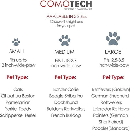 Professional 7 in 1 Dog Paw Cleaner for Dogs & Cats - Includes 1 Portable Paw Washer, 1 Bath Brush, 2 Dog Toothbrushes and 3 Absorbent Towels Note: Fits Paws 1.5 to 2.5 Inches Wide (Medium, Pink)