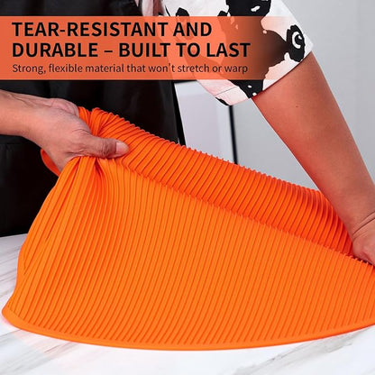 Pet Grooming Table Non-Slip Mat - Padded Mat for at-Home Grooming Dogs and Cats,Bathing Mat for Pets, Diameter: 22.4inch/57cm (Orange, Diameter: 22.4inch/57cm)