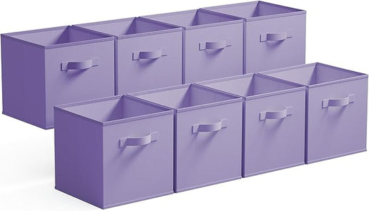 GRANNY SAYS Cube Storage Bins, 11 Inch Cube Storage Organizer, Fabric Collapsible Storage Bins, Storage Cubes for Shelves, Closet, Lavender Purple, 8-Pack
