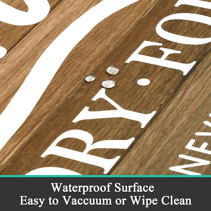 Pauwer Laundry Room Rug Runner 20"x48" Waterproof Rubber Laundry Mat Non Slip Kitchen Mats for Floor Washable Floor Mat Runner Rug for Farmhouse Mudroom Washroom Bathroom Decor