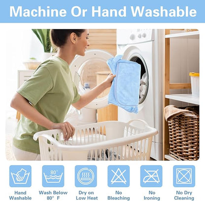 Pet Bathrobe Towel Dog Cat Drying Coat Super Absorbent Cute Dogs Bath Towel Hooded Robe Adjustable Collar & Belly Strap for XSmall to XLarge Pets (Blue, X-Small)