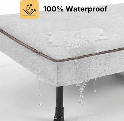 Veehoo Elevated Dog Bed with Waterproof Cushion, Cooling Raised Dog Beds with Padded Top, Washable Outdoor Dog Bed, Orthopedic Pet Cot for Indoor & Outdoor, Extra Large Dog Bed 53" x 37.5", Dark Grey