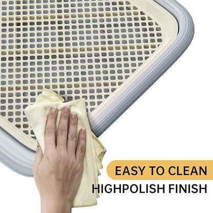 Dog Potty Tray, 23.6"x17.68" Indoor Pet Pee Pad Holder,Puppy Training Holder,Bathroom Dog Litter Box, Pet Toilet for Small and Medium Dogs,Housebreaking Supplies, Pet Products(Black)