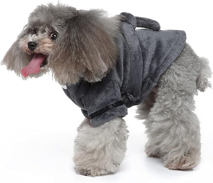 Petyoung Pet Bathrobe Dog Pajama Thickened Hooded Bathrobe Quick Drying and Super Absorbent Dog Bath Towel Soft Pet Nightwear for Puppy Small Dogs Cats