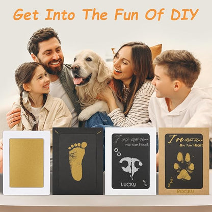 Inkless Paw Print Kit,Dog Paw Print Kit,Dog Nose Print Kit,Clean Touch Ink Pads and Imprint Cards,Pet Paw Print Impression Kit for Dogs Cats Footprint Keepsake