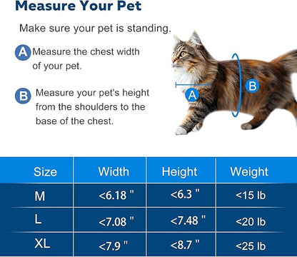 CEESC Cat Flap Door Magnetic Pet Door with 4 Way Lock for Cats, Kitties and Kittens, 2 Sizes and 2 Colors Options (L- Inner Size: 7.08"(W) x 7.48"(H), White)